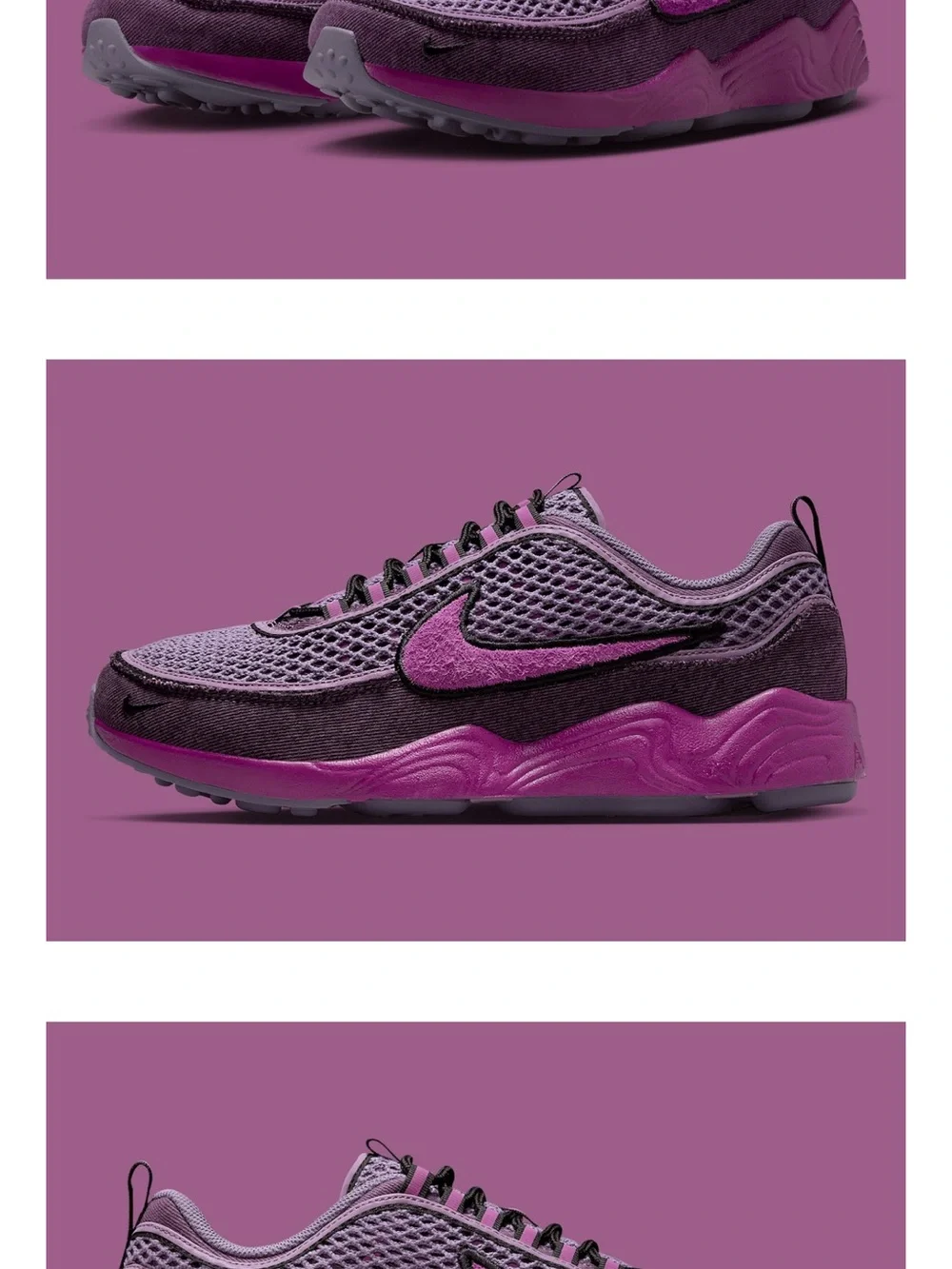 Nike men Purple and Magenta Mesh Low-Top Sneakers size 9 1/2 and 12 $150 each